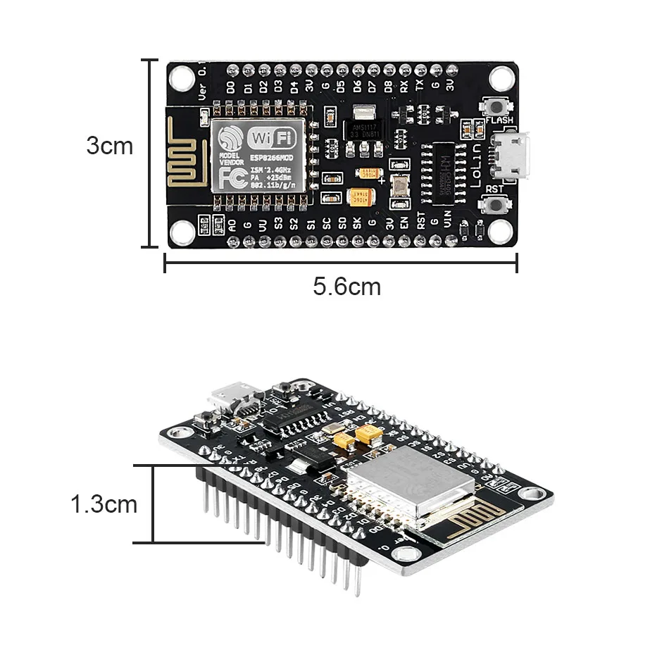 Беспроводной модуль Nodemcu V3 V2 Esp32 D1mini Lua Wifi макетная плата Esp8266 с антенной Pcb и usb-портом Esp-12e Ch340 Cp2102