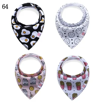 

2019 Baby bandana bibs set Foodie bandana bib sunny side uo eggs, cookie and milk or french fries drool bib