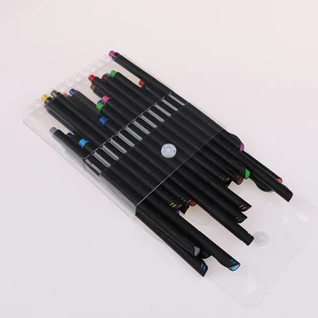 

12pc/24pc 0.4MM FineLiner Colored Marker Pens Art Markers Watercolor Based Sketch Drawing Pen Supplies