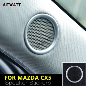 

AITWATT For Mazda CX-5 CX5 2017 2018 Car Door Stereo Covers Door Speaker Stickers Sequins Internal Decoration Accessories 2pcs