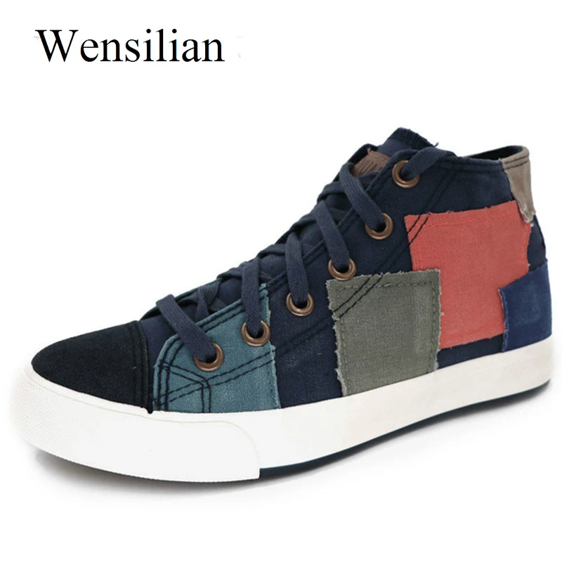 

Sneakers Women Lace-up Canvas Shoes Female Mixed Color Shoes Green Sneakers Patchwork Trainers Women Basket Sapato Feminino