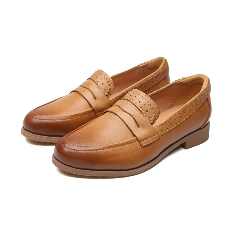 

SONDR pumps women shoes square heels zapatos de mujer slip-on shallow sapato feminino retro genuine leather low heel chaussures