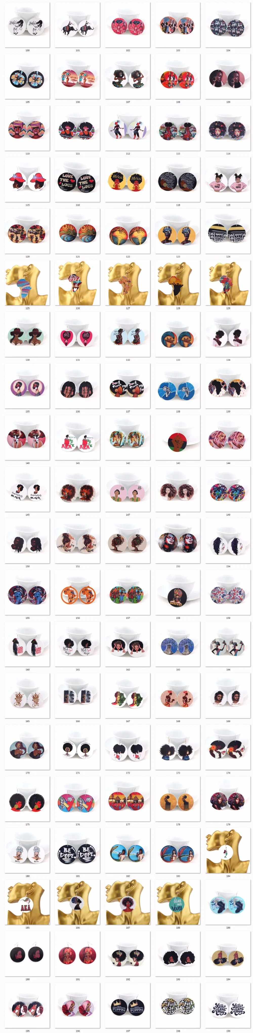 Woood Earrings 100-199