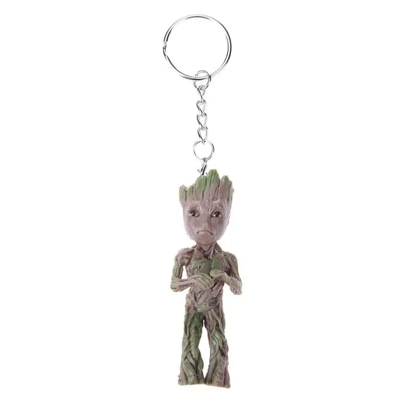 Baby Groot Tree Man Grootted фигурка брелок Подвеска двери автомобиля брелок игрушки на цепочке для ключей вечерние подарки - Цвет: 7