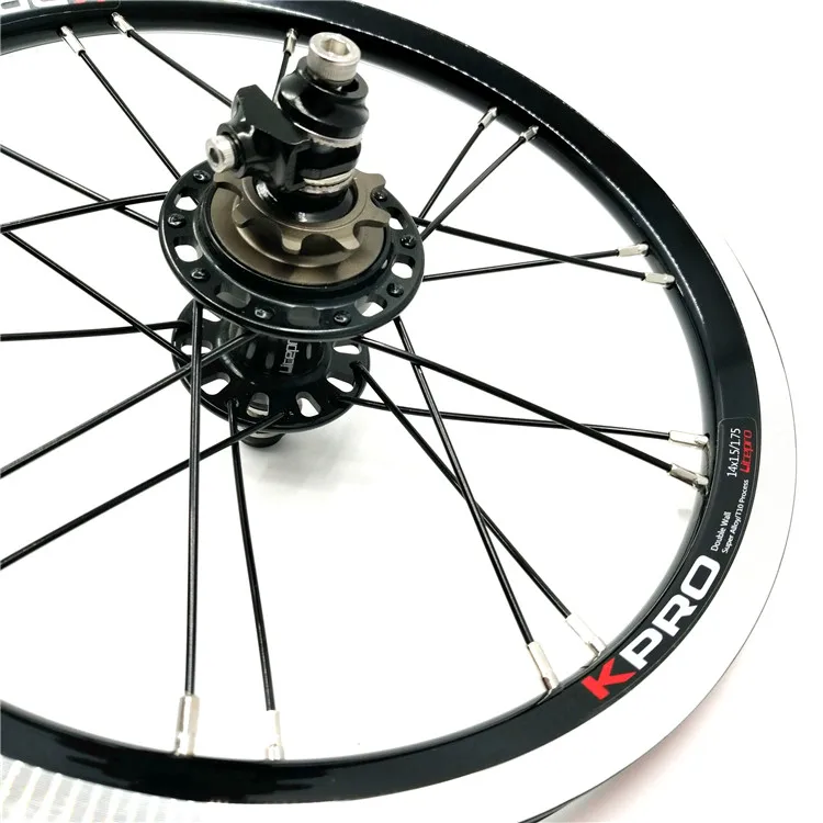 Litepro 14 дюймов 412 Складная велосипедная пара колес 14x1,5/1,75 Двойная Стенка Передняя сплав 16 отверстий задняя 20 отверстий 9 T/10 T одиночное скоростное колесо Набор