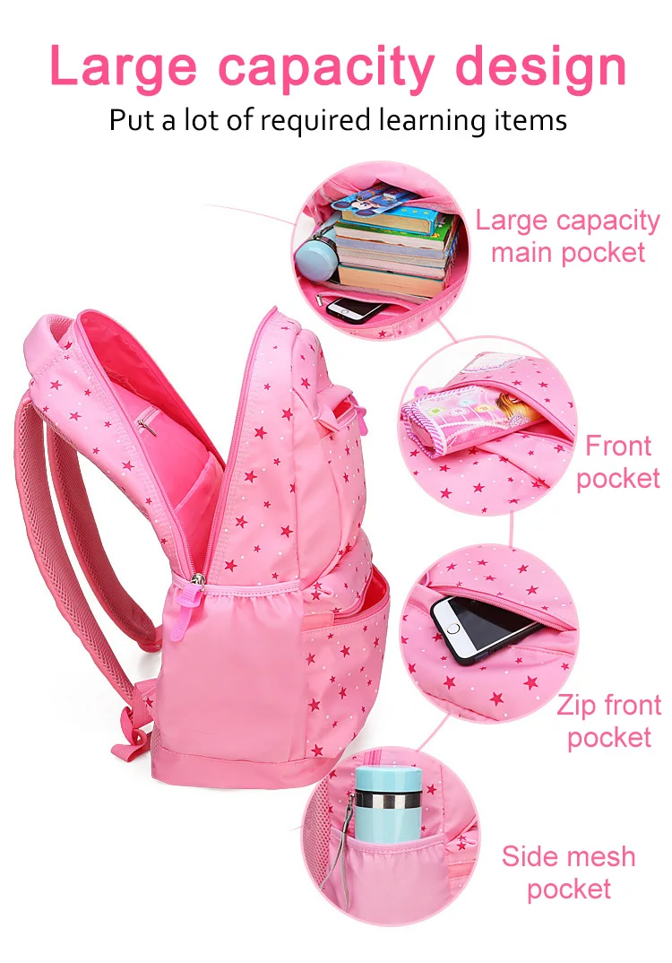 Школьные сумки для девочек-подростков junior Водонепроницаемый школьный рюкзак ортопедический основной школьный Студент Книга мешок Дети