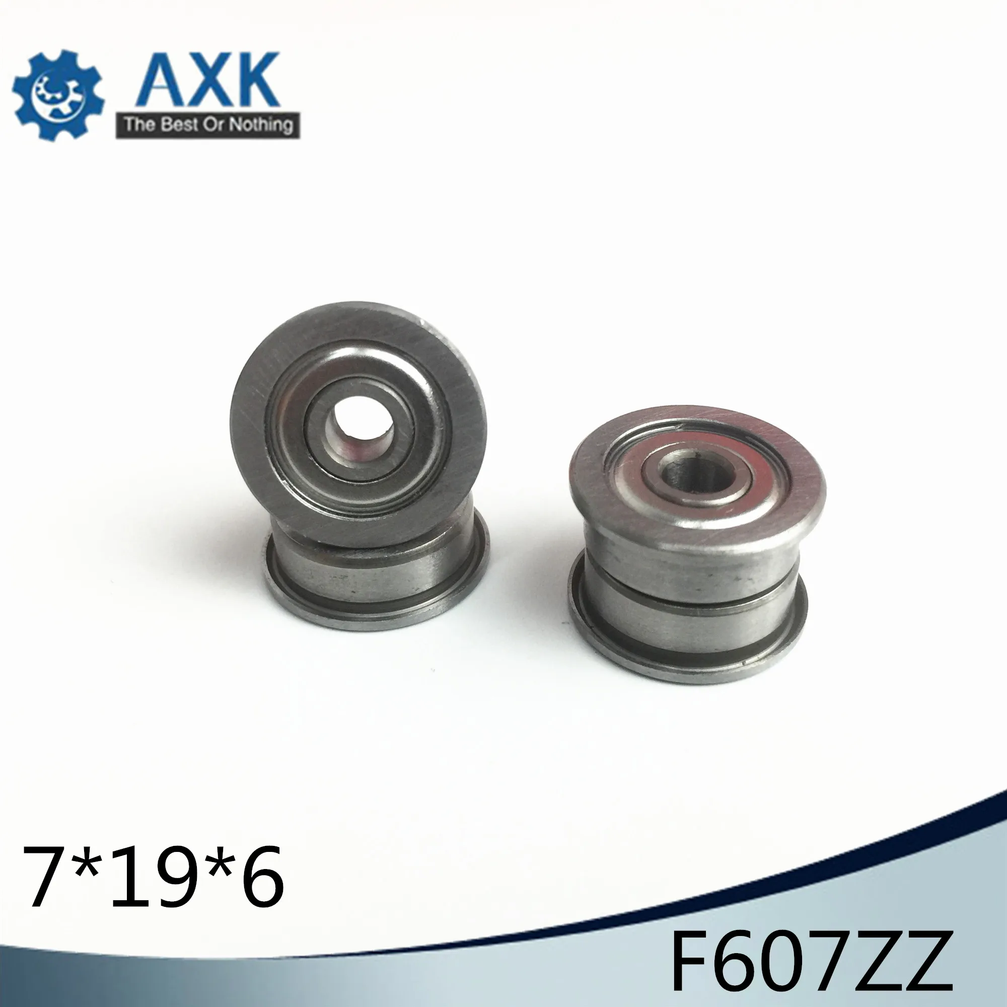 F607ZZ Flange Bearing 7x19x6 mm ABEC-1 ( 10 PCS ) Flanged F607 Z ZZ Ball Bearings