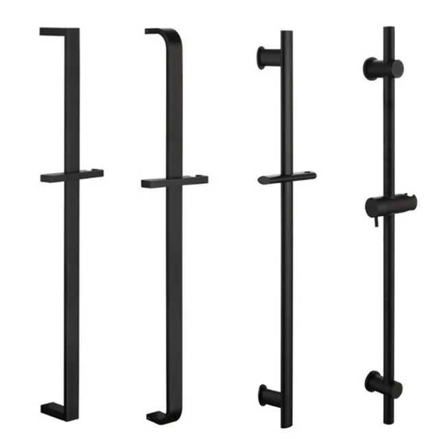 all brass matte black Shower bathtub adjustable brass sliding bar hand shower holder shower head