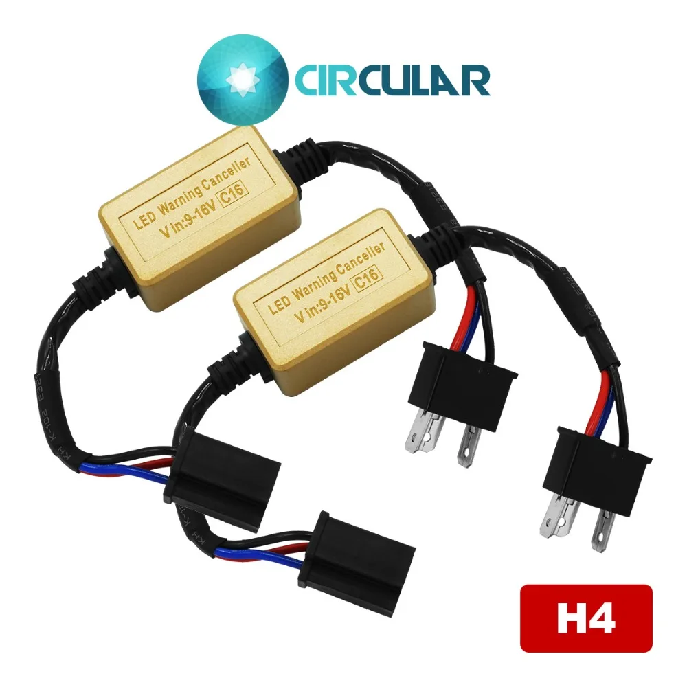 

100% CIRCULAR CANBUS Wiring Harness for Car Light LED Headlight H1 H3 9005 /HB3 9005/HB4 9012 H4 LED H7 H8 H9 H11 H13 H15