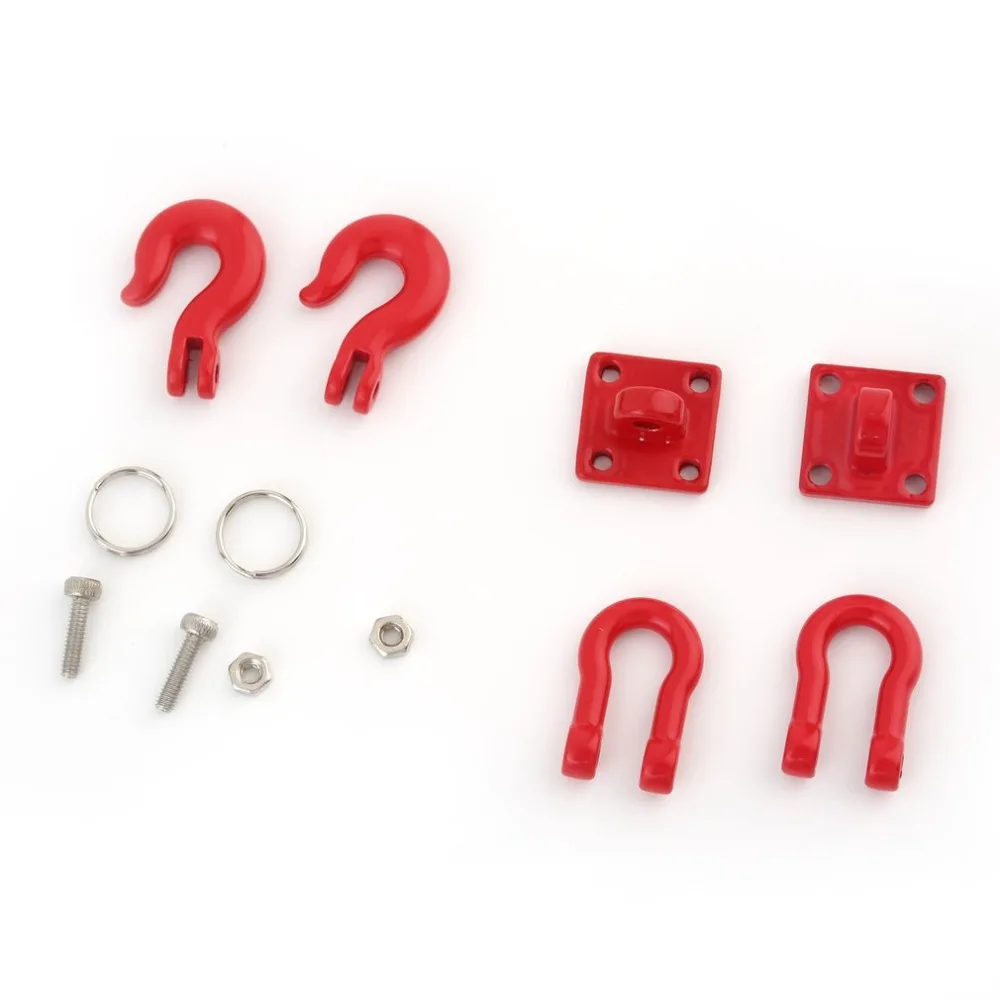 RC Car 1/10 Metal RC Trailer Hook Tow Chain Shackle for Axial SCX10 TF2 Crawler RC Spare Part Kit Accessories RC Model Toy Hobby