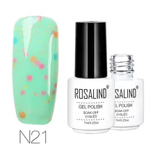 ROSALIND 1 шт. 7 мл Модный лак для ногтей Сделай Сам дизайн ногтей салонный гель для ногтей УФ светодиодный гель лак высокого качества зеленый лак для ногтей