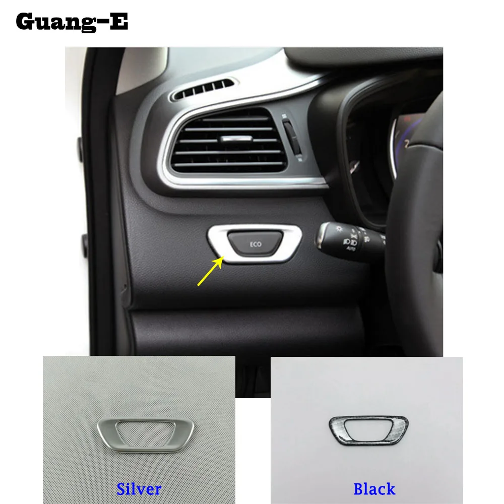 

Car stick styling cover ABS Chrome front head ECO switch Button trim frame lamp 1pcs for Renault Kadjar 2016 2017 2018