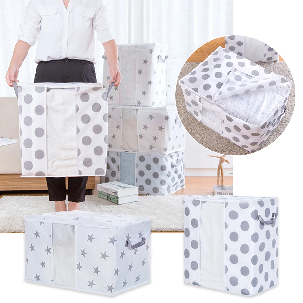 

Creative Household Items Storage Bags Organizer Clothes Quilt Finishing Dust Bag Quilts Pouch Washable Quilts Bags