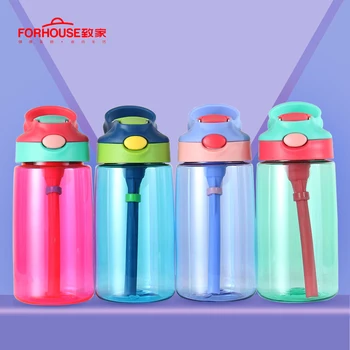 

Water Bottle Kettle Children Leak Proof Portable Bottles Cartoon Drinking Bottles with Straw