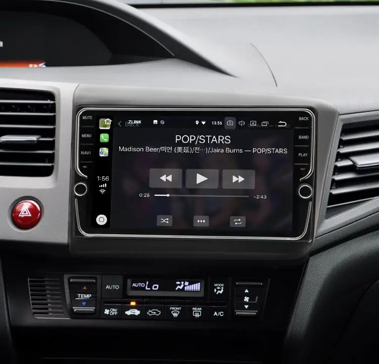 Discount 9 inch 4G+64G Android 8.1 4G Car Radio Multimedia Video Player Navigation GPS For Honda Civic 2012-2014 no 2 din dvd raido 1