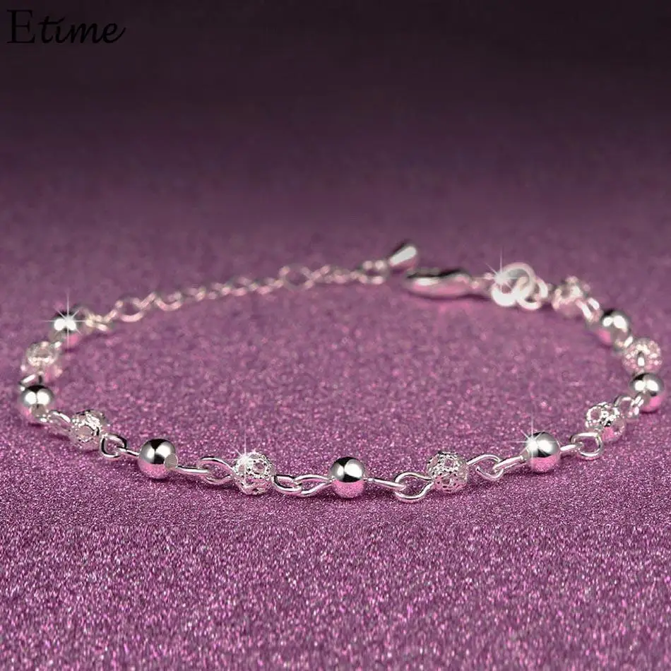 

FANALA Bracelets For Women Bangle Silver Color Link Chain Cuff Charm Bracelets Jewelry Gift Bracelet Men Armbanden Voor Vrouwe