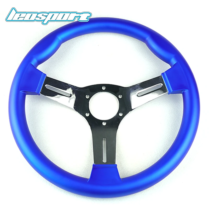 

13inch (330mm) Racing Steering Wheel ABS plastic and Iron frame Matt blue color game Steering Wheel