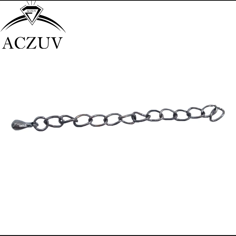 

1000pcs Gunmetal Black Bracelet and Necklace End Extender Chain with Tear Drop Beads Jewelry Findings DIY Accessories ECD008