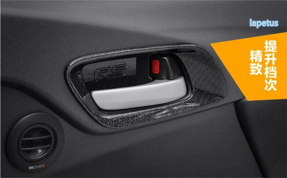 Lapetus для Honda FIT JAZZ- ABS карбоновое волокно стиль внутренняя ручка двери автомобиля чаша украшение рамка Крышка отделка 4 шт./компл