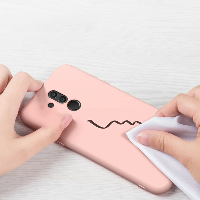 

original FCOWB for huawei mate 10 lite case TPU Silicon Case Back Cover For huawei mate 20 lite case red black color