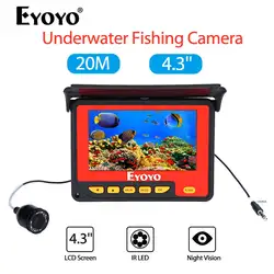 Eyoyo F05 4.3 "20 м инфракрасный ИК-150 градусов подводный реки озера лодка льда Рыбалка Камера Рыболокаторы видео эхолот фиксированной