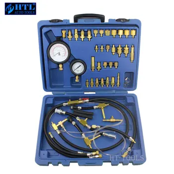 41PCS Master Fuel Pump Injection Pressure Tester Gauge Kit System Kit TU-443 tu 443 deluxe manometer fuel injection pressure tester gauge kit system 0 140 psi