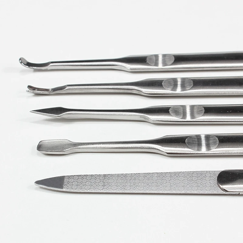 

Nail File Trimming Tool File Flat Dead Skin Fork Ear Digging Lime A Ongle Professional Mini Matel Cover Accessories 1pcs