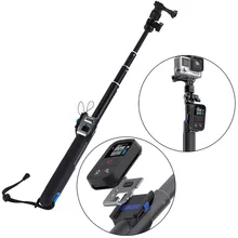 39 pulgadas polo mano selfie stick sj4000 gopro monopod del trípode con wifi soporte remoto para gopro hero4 hero3 3 + sj 4000