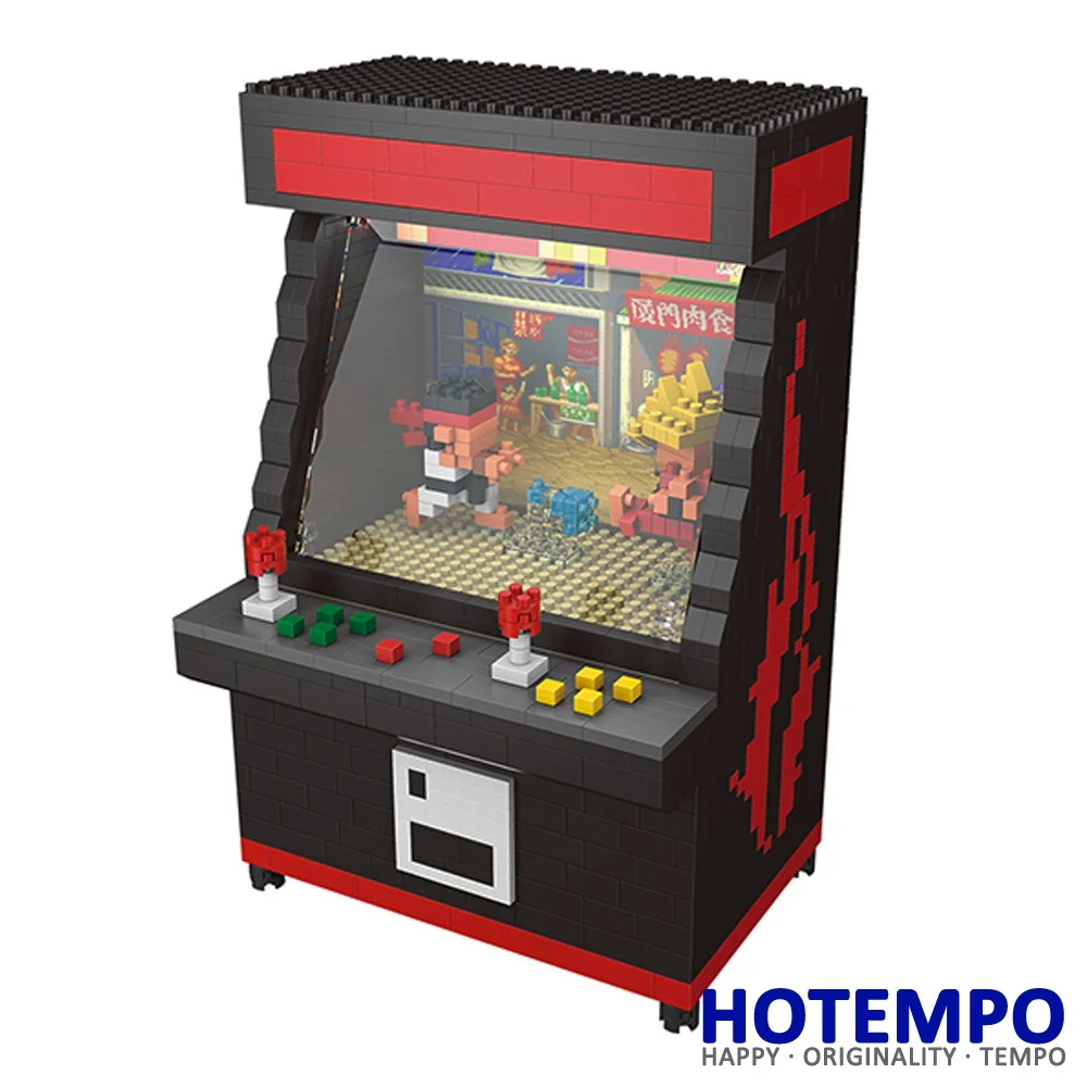 

HOTEMPO 7808 1060Pcs Toy Street Fighter Game Machine Plastic DIY Magic Blocks Diamond Building Block Toy Hallowmas Gifts