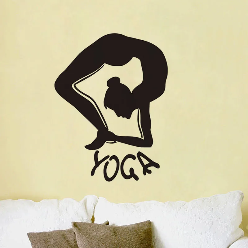 Home Decor Wall Stickers Yoga Fitness Dance Vinyl Art Wall Decals