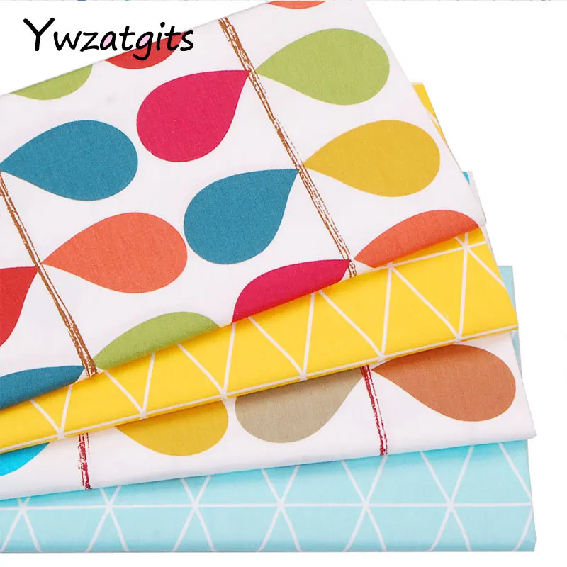 

ywzatgits 1piece/lot Printed Cotton Fabric for DIY Doll Handmade Sewing Patchwork Cloth Textiles Fabric YI0307