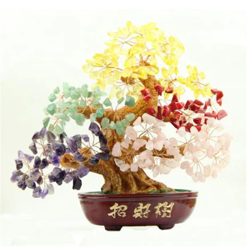 

Gem Tree Multi Color Gemstone Tree Wire Wrapped Tree Feng Shui Good Luck Money
