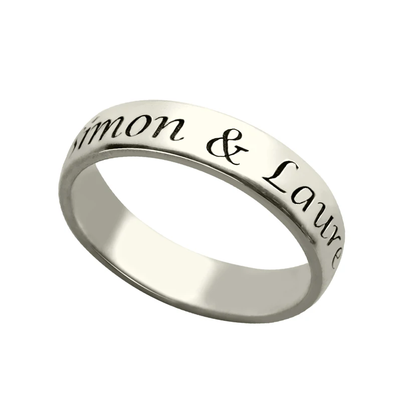 AILIN, персонализированное кольцо с надписью, Стерлинговое Серебро, для женщин, имя/сообщение, ручная штамповка, специальное первоначальное кольцо, любовь, ювелирное изделие, свадебный подарок