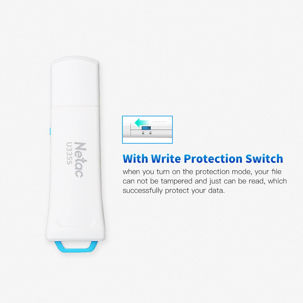 Netac U335S Write Protect Security USB Flash Drive USB 3.0 32GB 16GB White Pen Drive Plastic Memory Storage Protected Pendrive Netac U335S Write Protect Security USB Flash Drive USB 3.0 32GB 16GB White Pen Drive Plastic Memory Storage Protected Pendrive