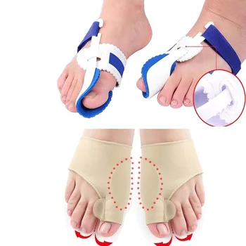 Putimi 2pair Toe Corrector Bunion Splint Toe Protector Socks Pedicure Hallux Valgus Corrector Soft Gel Orthopedic Foot Care Tool