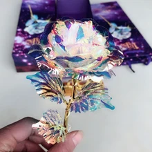 Креативный 24K покрытый фольгой розовый подарок на день Святого Валентина любовник светильник с розами Золотая Роза длится навсегда любовь Свадебный декор