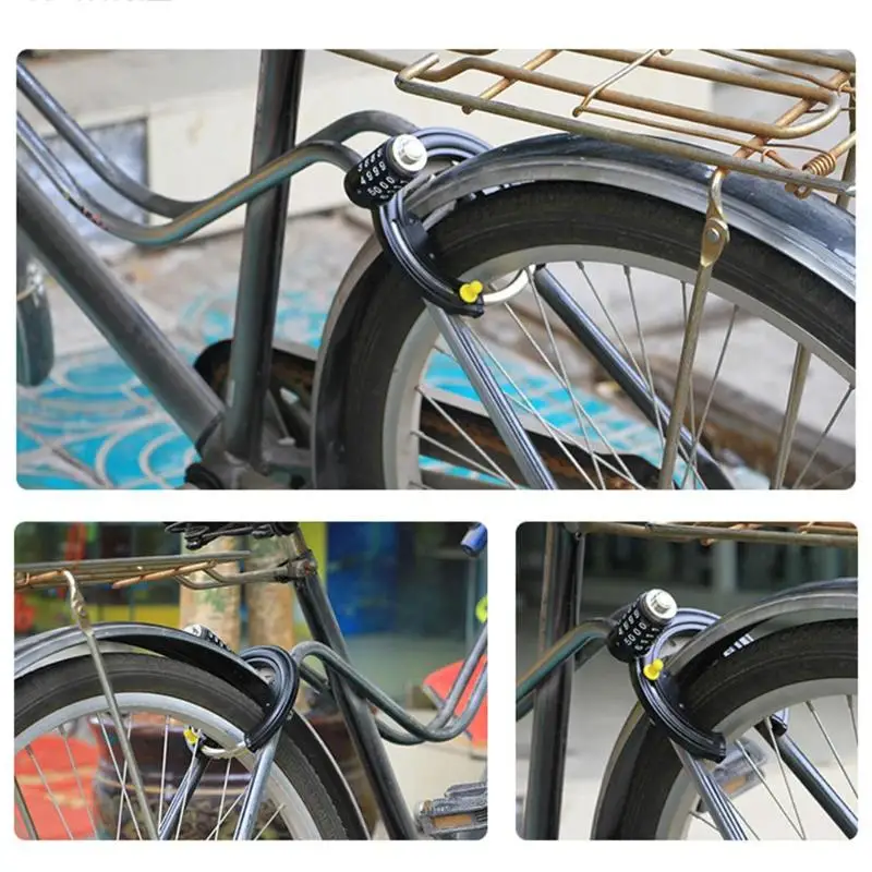 Алюминиевый сплав общий велосипедный подковообразный зажим Противоугонный замок Пароль поделиться велосипед MTB велосипедные Замки Черный