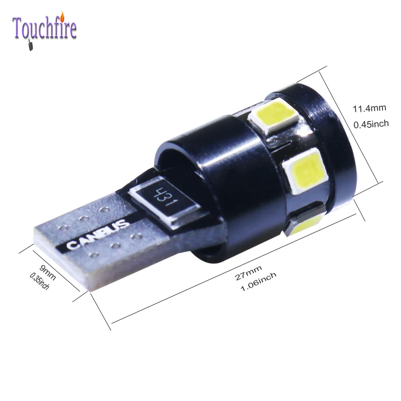 1000 шт. T10 W5W 194 168 светодиодный CANBUS без ошибок автомобильные лампы 2835SMD 9