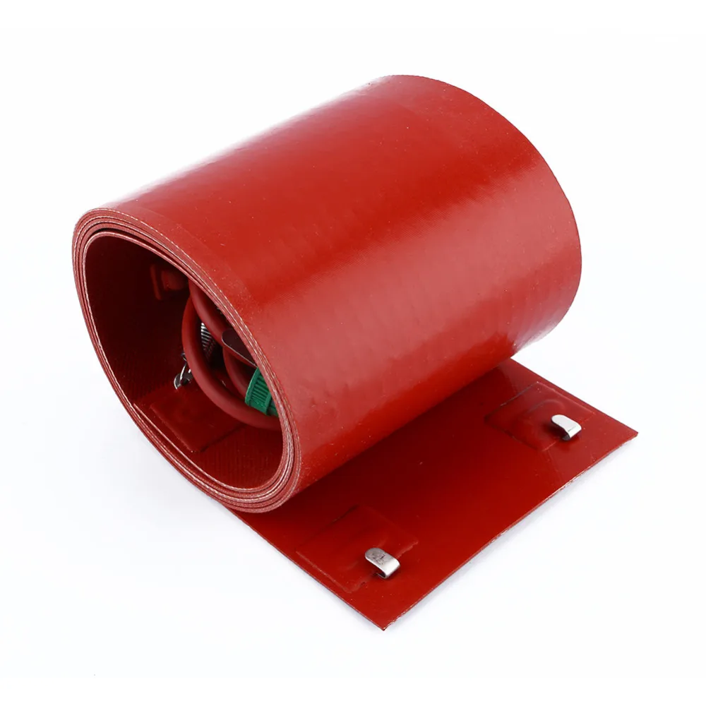 200л/55 галлонов 240 В 1000 Вт силиконовый нагреватель металлическое масло барабанный нагреватель красного цвета силиконовый нагреватель гибкий водонепроницаемый Электрический нагрев