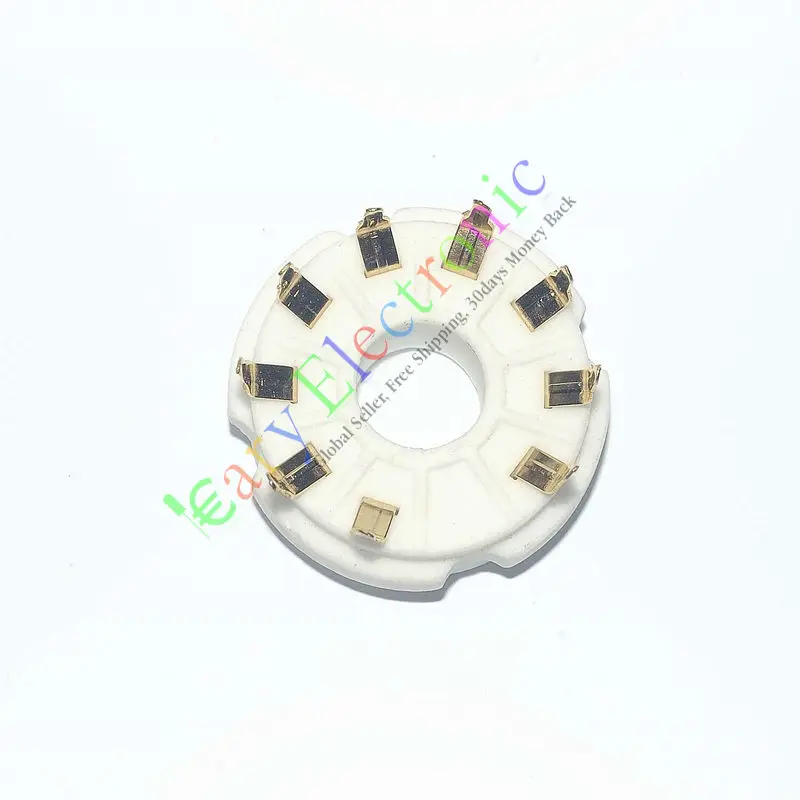 Оптом и в розницу 20 шт 9pin PCB золотой керамический гнезда вакуумных трубок