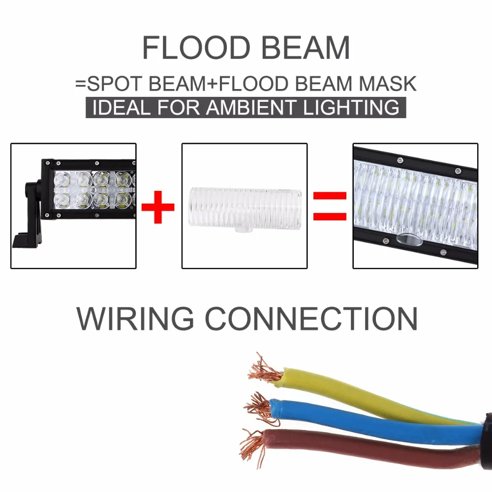 

22 Inch DC 10-30V 7D Cross DRL 200W Waterproof Car LED Work Light Bar 40 LEDs Beam Combo Led Offroad for SUV & Truck & ATV