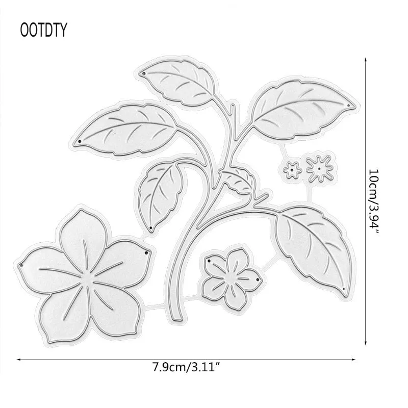 Углеродистая сталь цветок листья высечки Трафарет Шаблон Плесень DIY Бумага искусство ручной работы скрапбук Закладка карты декор