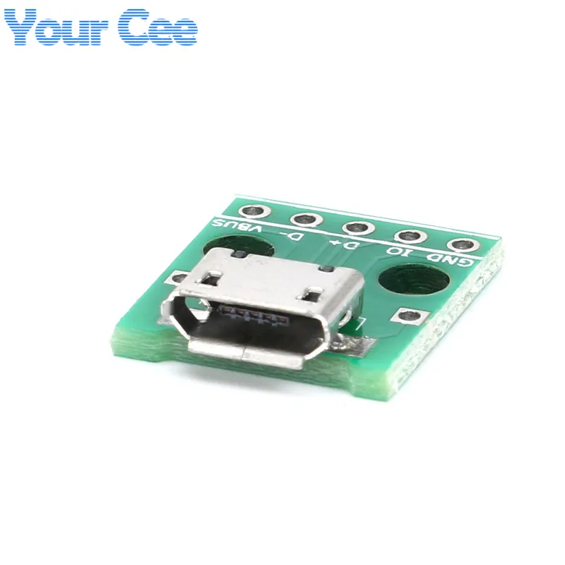 10 шт. адаптер MICRO USB Для DIP адаптера 5 контактный женский разъем Фотографическая