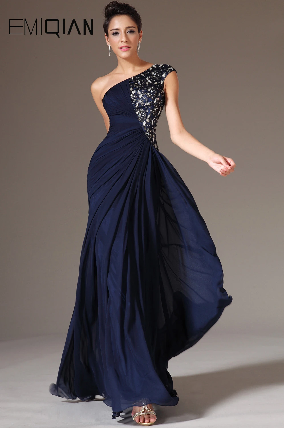 Navy Blue Beaded Gowns Dresses Images 2022