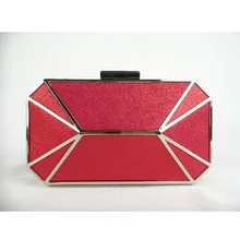 8607-RD red Lady Fashion Hochzeit Braut Party Night clutch bag Achteckige geldbörse handtasche fall box IN KOSTENLOSER VERSAND