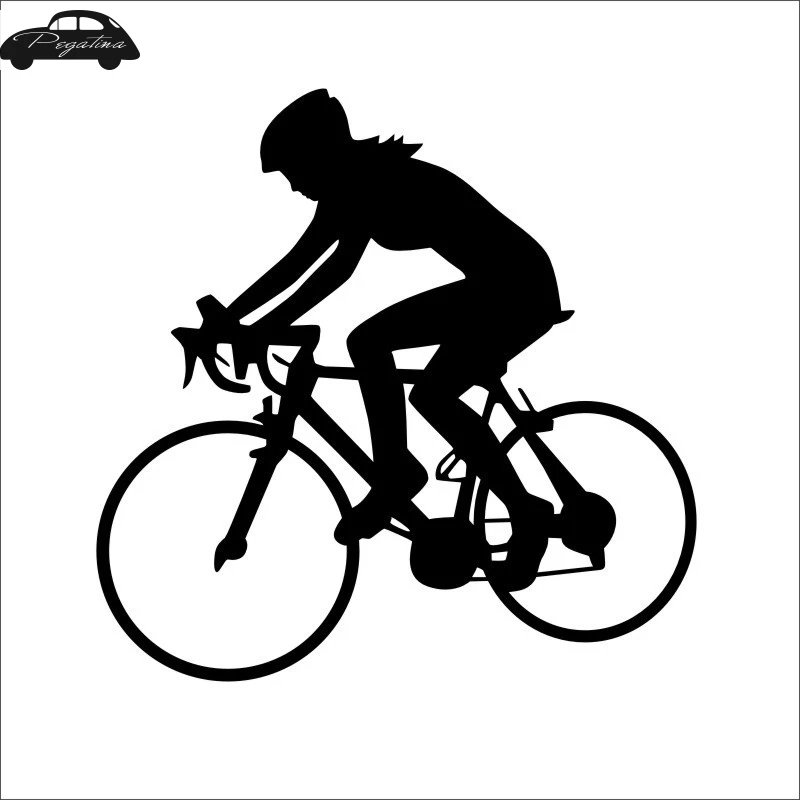 Pegatina Woman Bike Sticker Bicycle Cycling Car Decal Posters Vinyl Wall Decor Mural Sticker