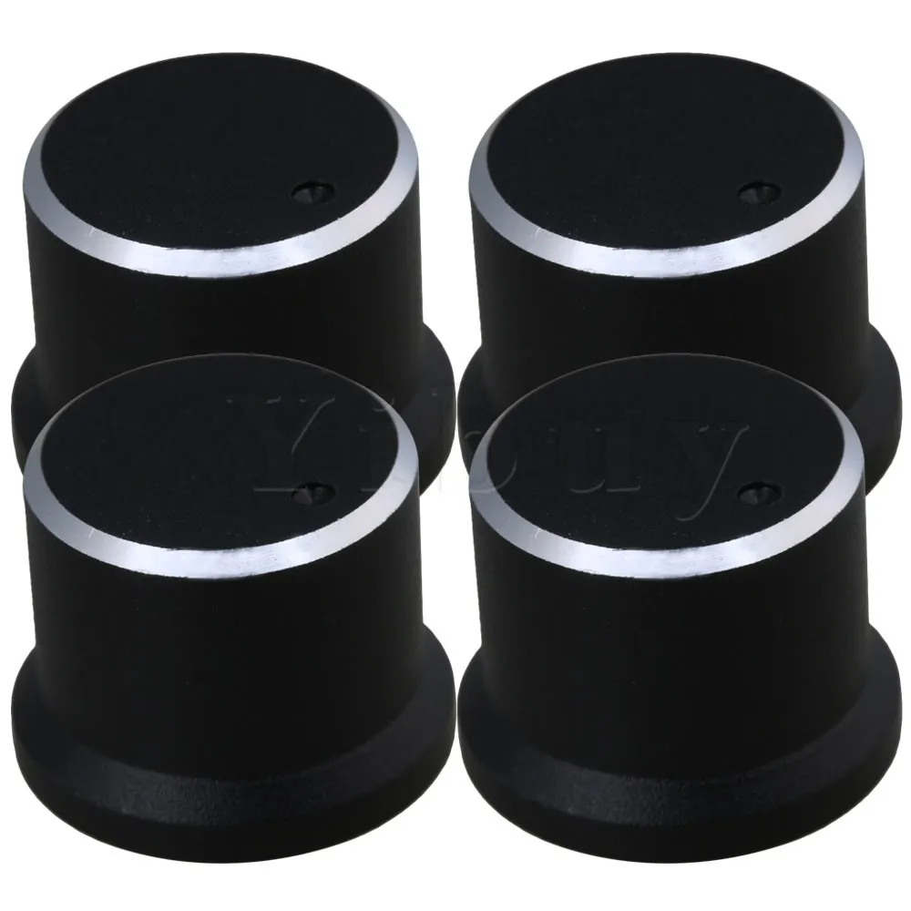 

Yibuy 1.6x1.2x0.6cm Black Aluminum Plastic Hat Pattern Potentiometer Encoder Knobs Replacement Pack of 4