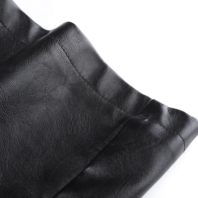 SHINYMORA 2018 Новые ПУ шорты для женщин для Высокая талия линия свободные кожаные шорты высокое качество элегантный повседневное лидер