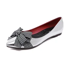 Г., модные тонкие туфли на плоской подошве в полоску с бантиком новые летние повседневные туфли без застежки с мягкой подошвой женские тонкие туфли