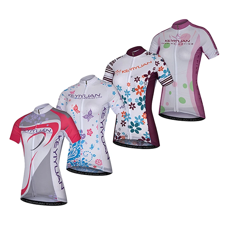 

KEYIYUAN Cycling Short Sleeve Professional Sweatshirt Summer Ventilated Female Blouse Outdoor Mountain Riding Girl